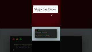 Staggering Button Animation Using CSS. #coding #animatedbutton#css3  #animation