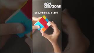 how to solve the three by three rubics cube with only four steps . #fitcuber #trythatinasmalltown