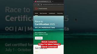 Oracle Free Certification 2025 | Cloud & AI Exam FREE #cloud #oracle #cloudcomputing #cloudcomputing