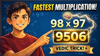 Multiply Numbers Near 100 Mentally! ⚡ Vedic Math Trick #Shorts #maths