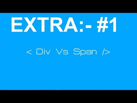 Difference Between Div And Span, Div Vs Span[Hindi]