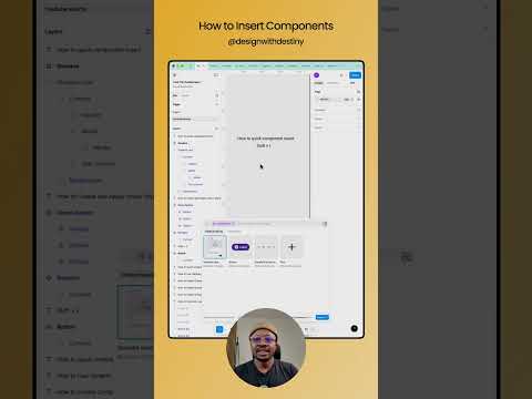 How to insert components in Figma #figmatutorial #figmatips #designwithdestiny
