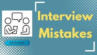 5 Interview Mistakes to Avoid. #interview #interviewquestions #interviewanswers