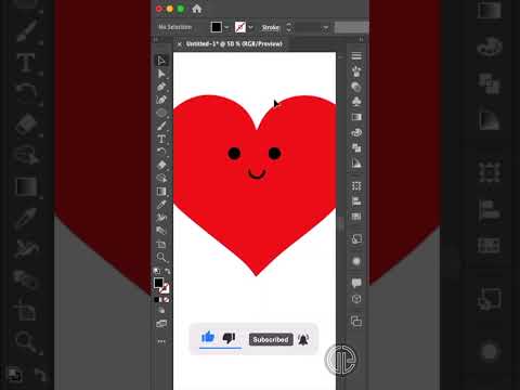 Create a 3D Heart #shorts #illustrator #viral