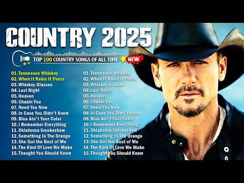 Country Music Playlist 2025 - Tim McGraw, Luke Combs, Morgan Wallen, Luke Bryan, Chris Stapleton