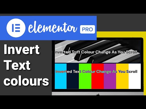 Invert Text Over A Background Or Image - Mix Blend CSS Elementor