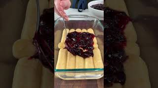 Easy No-Bake Cherries Jubilee Tiramisu #nobakedessert #cherries #shorts