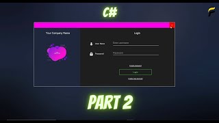 C# login UI Window forms 2022 Part 2 with Source Code || Transparent dragging Validation