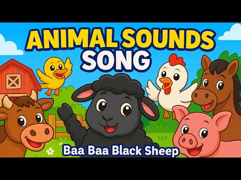 Animal Sounds Song - Baa Baa Black Sheep - Fun Nursery Rhyme - MilkyMooTv