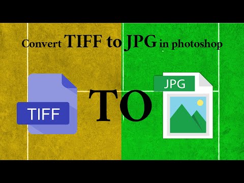 How to convert TIFF file to JPG in photoshop?