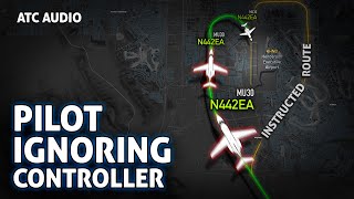 Tower Controller RAISES his Voice to the pilot. Real ATC Audio