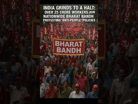 25 Crore Voices. One Nation. One Protest.#BharatBandh #StrikeForJustice #WorkersUnite #viral