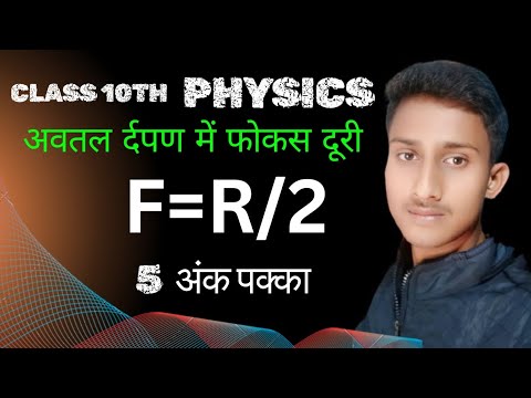 अवतल र्दपण में सिद्ध करे कि f=R/2 ||class 10th ||5  अंक Conform || Avtal Darpan Me Sidh kare ki R=2f