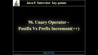 96. Unary Increment(++) Operator - Postfix Vs Prefix