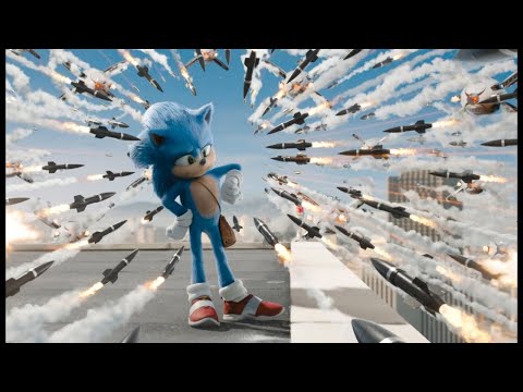 Sonic The Hedgehog (2020) - Fighting Scenes