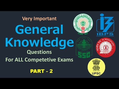Most Important General Knowledge Questions Useful for all Competitive Exam || Part-2