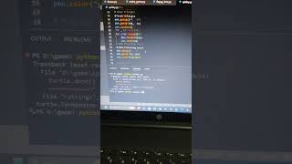 Drew a Perfect Triangle Using Python #pythonart #pythonturtle #pythonanimation #pythoncoding #shorts