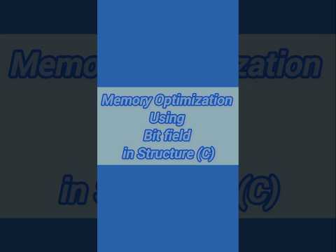 Memory optimization using bit field in structure🖥️ #short #shorts #shortfeed #shortsfeed