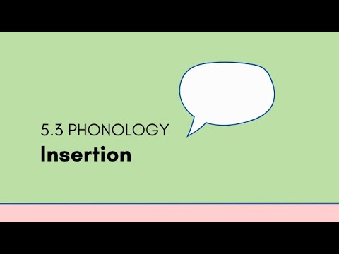 5.3 Phonology - Insertion