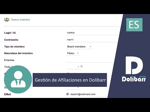 Tutorial 18 - ES - Gestion de afiliaciones con Dolibarr ERP CRM