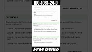 1D0-1081-24-D Certification Exam Dumps - Renovated and Absolutely free