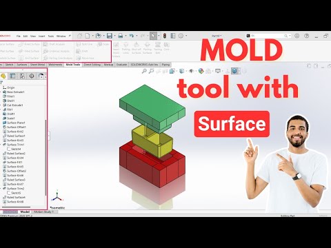 SolidWorks Mold Tool Tutorial | Create Complex Molds Using Surface Commands! #mold