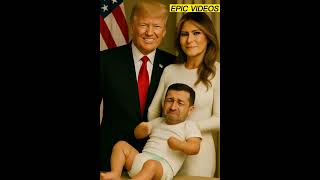 😂 Trump & Melania's 🍼 Baby Zelenskyy  Dance Gone Wrong! #melaniatrump #trumpdance #memes #funny