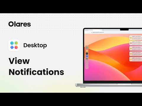 View Desktop Notifications | Olares Demo