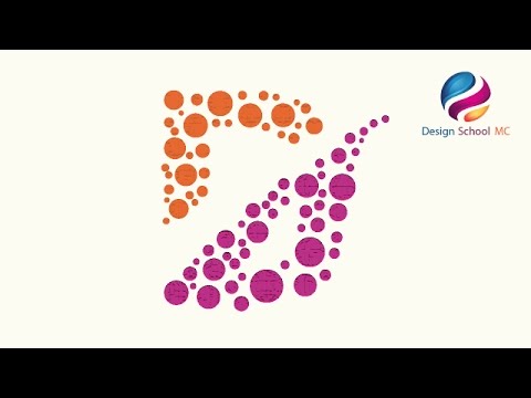 illustrator logo design tutorial : how to make circle letter logo design - text effect ( Letter D )