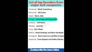 List of the top Founder  #itserver