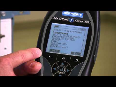 Setting Reference Values Using The Midtronics Celltron Advantage Battery Analyzer