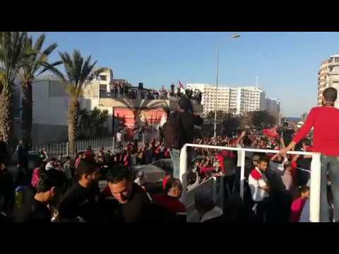 ❤فرحة جمهور النجم الرياضي الساحلي بعودتهم الى الديار❤