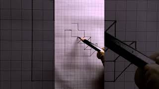 How to draw 3d stairs. #shorts #art #3ddrawing #3dart #trending