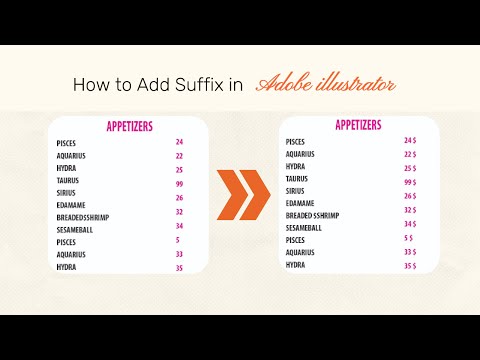 Add SUFFIX to Text in SECONDS with Adobe Illustrator 2024