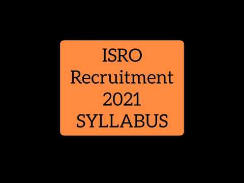 ISRO Recruitment 2021 Syllabus | Syllabus | mooft ka gyaan