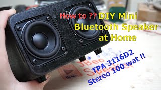 How to Build a DIY Mini Bluetooth Speaker at Home || DIY Portable Bluetooth Speaker