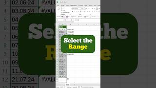 Quick Fix for Wrong Date Format in Excel | Convert Dots to Hyphens in Seconds! #excelhacks #excel