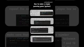 how to make a simple number guessing game with python #codingtutorial #codingforbeginners  #python