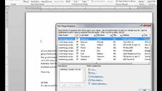MS Word Mail Merge