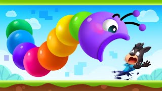 Police VS Hungry Worm | Funny Cartoons | Good Habits | Kids Cartoon | Sheriff Labrador | BabyBus