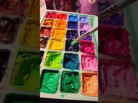 Painting with jelly gouache #illustration #artsupplies #gouache #jellygouache #artist #speedpaint