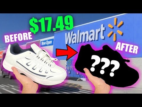 CUSTOMIZING SHOES FROM WALMART CHALLENGE! - Jordan Vincent