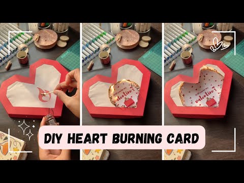 DIY Heart Burning Card ♥️| Tutorial |