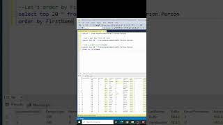 SQL SERVER - Beginner - TopN and Order By #sql #sqlserver #sqltips