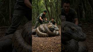 Python Strangles Giant Komodo Dragon