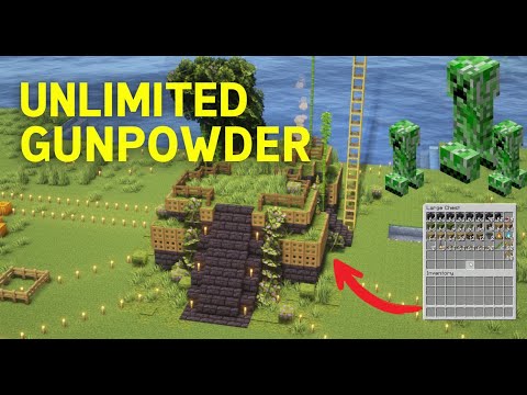 Minecraft 1.21 + BEST Creeper Farm Tutorial – Unlimited Gunpowder EVERY Time!