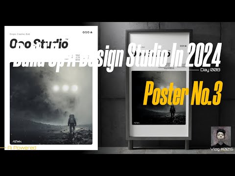 Building up my design studio | poster design | day 008