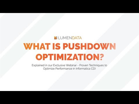 What is Pushdown Optimization?