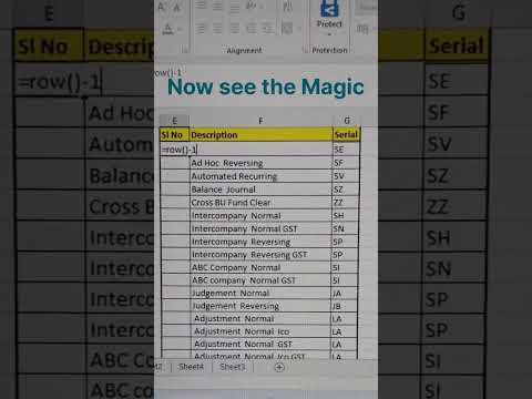 Auto Fill serial #exceltutorial #exceltutorial #tallyaccounting #excel #exceltips #account #cafinal