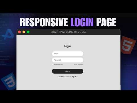 Build a Modern Login Form – HTML & CSS (No JS)